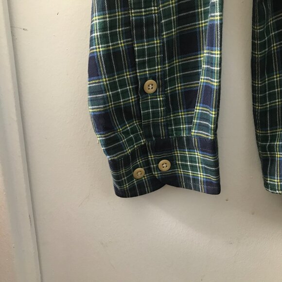 Men's Tommy Hilfiger Plaid Blue/Green Button-Down Shirt - Size XL - Picture 3 of 7